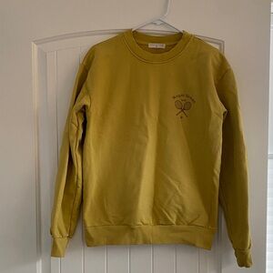 Morgan Stewart Sport Mustard Crewneck Sweater